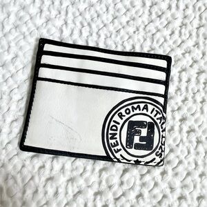 Fendi Joshua Vides White & Black Card Holder